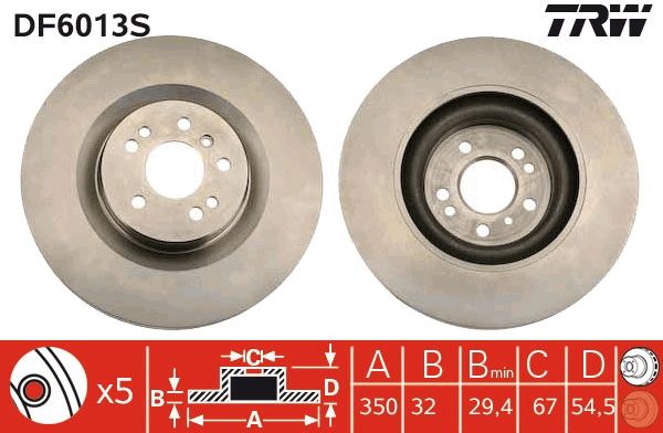 TRW DF6013S Brake Disc