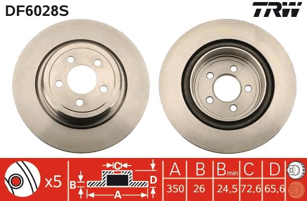 TRW DF6028S Brake Disc