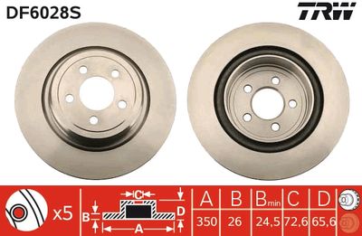 Brake Disc TRW DF6028S
