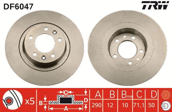 TRW DF6047 Brake Disc