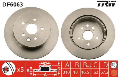 Brake Disc TRW DF6063