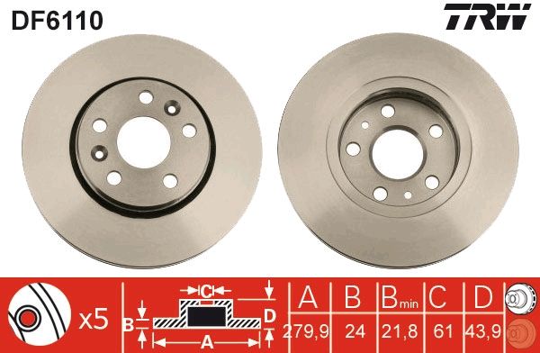TRW DF6110 Brake Disc