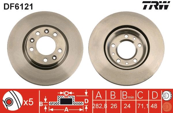 TRW DF6121 Brake Disc