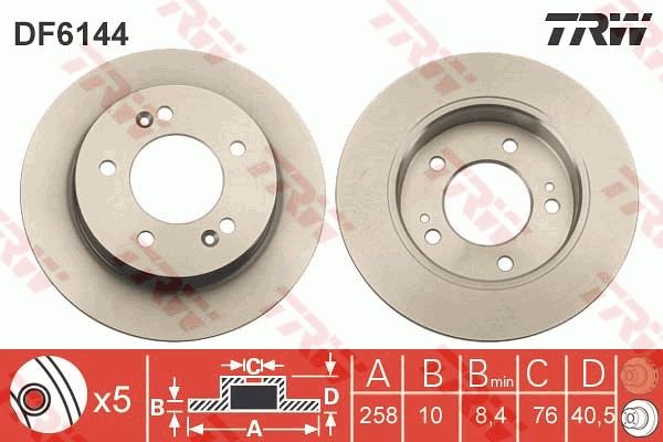 TRW DF6144 Brake Disc