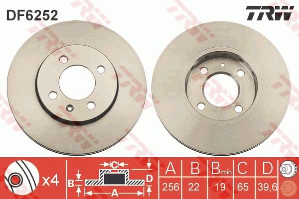 TRW DF6252 Brake Disc
