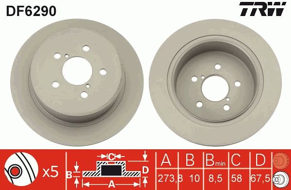 TRW DF6290 Brake Disc