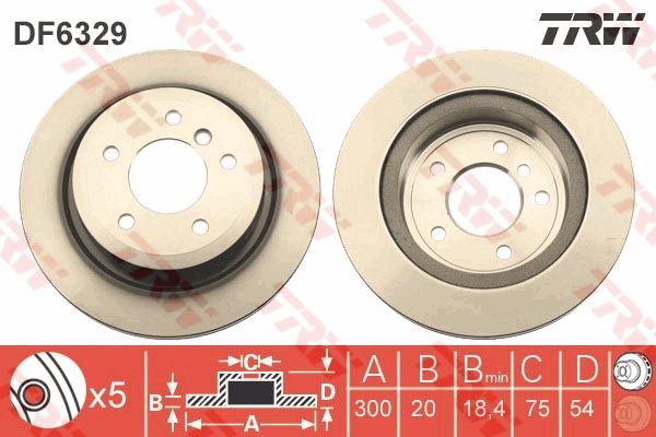 TRW DF6329 Brake Disc