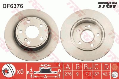 Brake Disc TRW DF6376