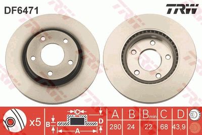 Brake Disc TRW DF6471