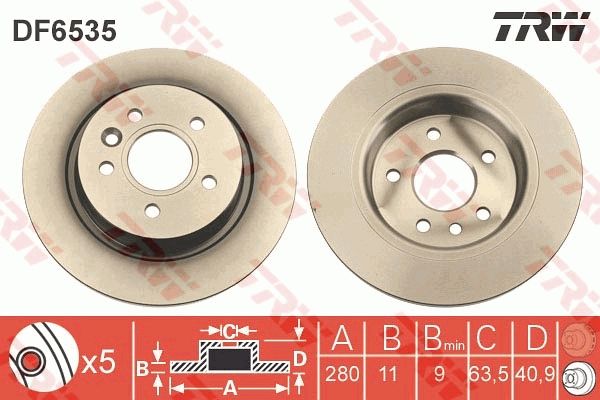 TRW DF6535 Brake Disc