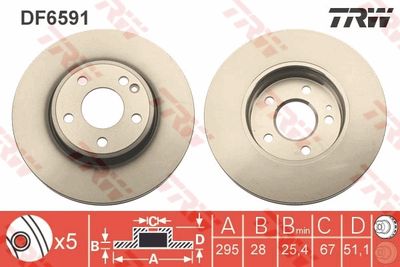 Brake Disc TRW DF6591