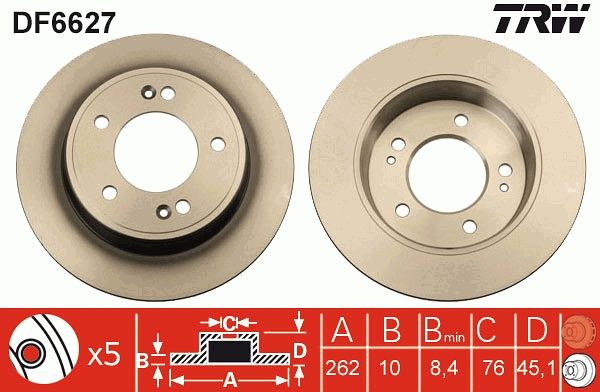 TRW DF6627 Brake Disc