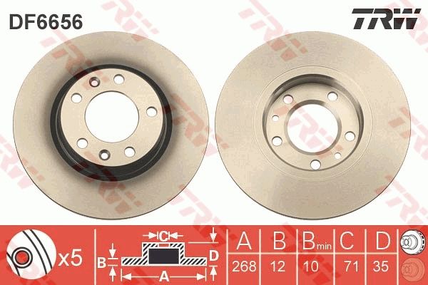 TRW DF6656 Brake Disc