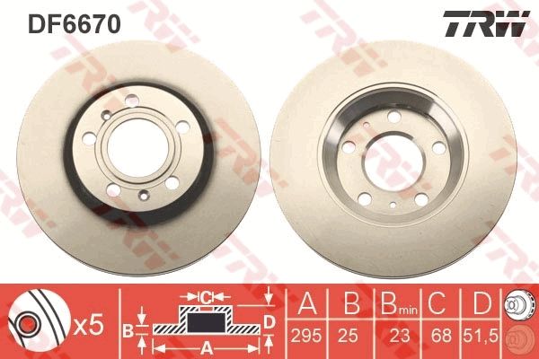 TRW DF6670 Brake Disc