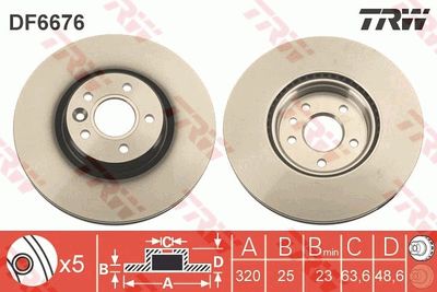 Brake Disc TRW DF6676S