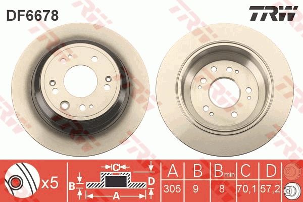 TRW DF6678 Brake Disc