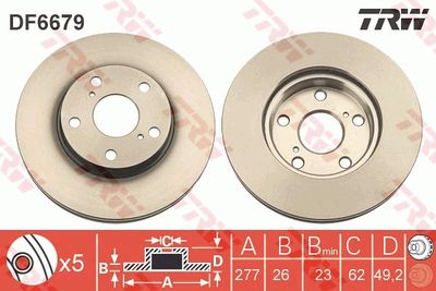 Brake Disc TRW DF6679