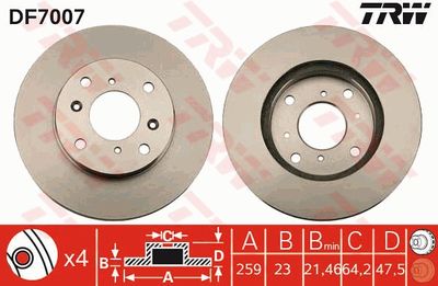 Brake Disc TRW DF7007