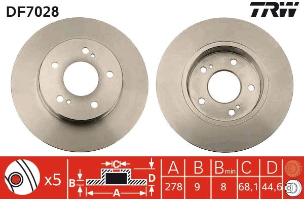 TRW DF7028 Brake Disc