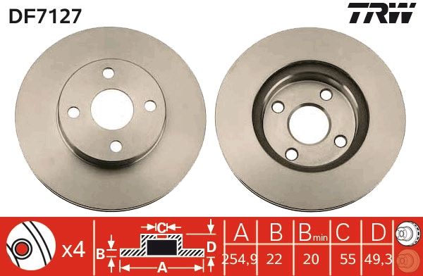 TRW DF7127 Brake Disc