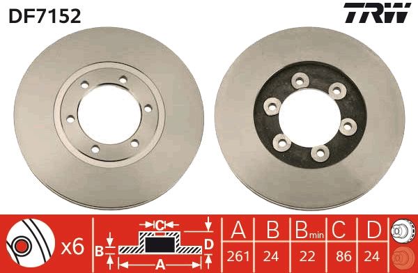 TRW DF7152 Brake Disc