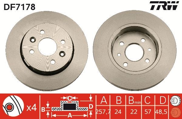 TRW DF7178 Brake Disc