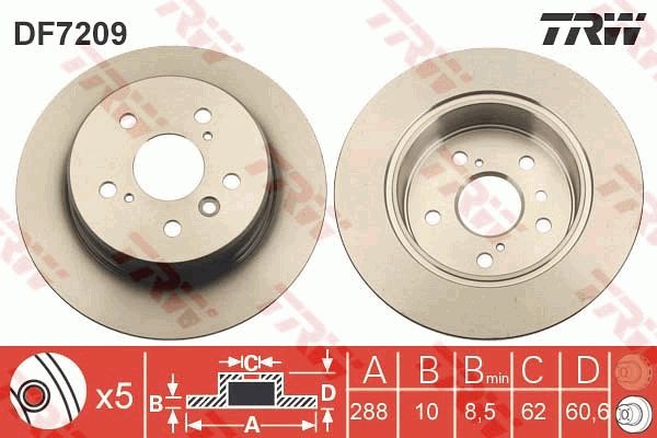 TRW DF7209 Brake Disc