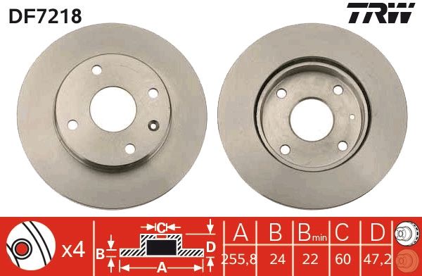 TRW DF7218 Brake Disc
