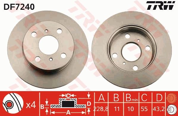 TRW DF7240 Brake Disc