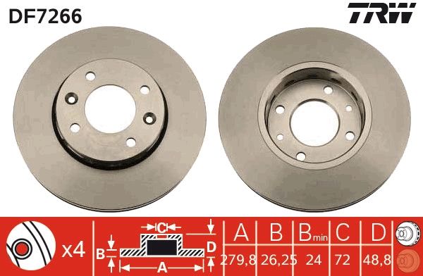 TRW DF7266 Brake Disc
