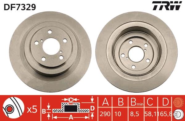 TRW DF7329 Brake Disc