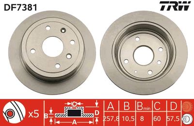 Brake Disc TRW DF7381