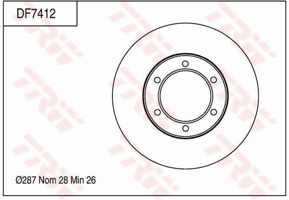 TRW DF7412 Brake Disc