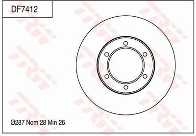 Brake Disc TRW DF7412
