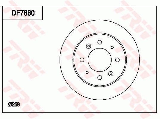 TRW DF7680 Brake Disc