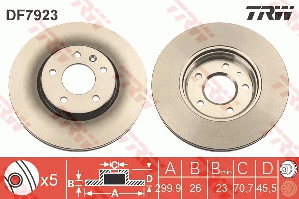 TRW DF7923 Brake Disc