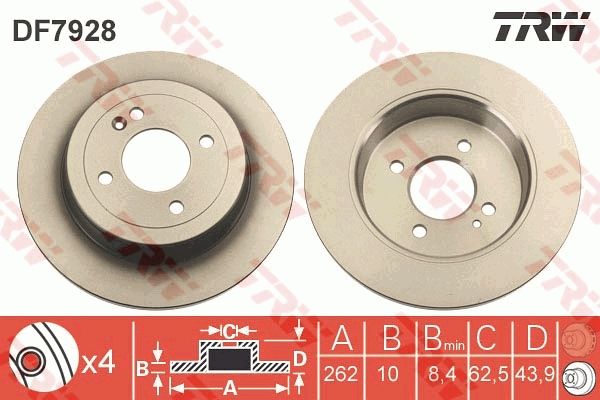TRW DF7928 Brake Disc