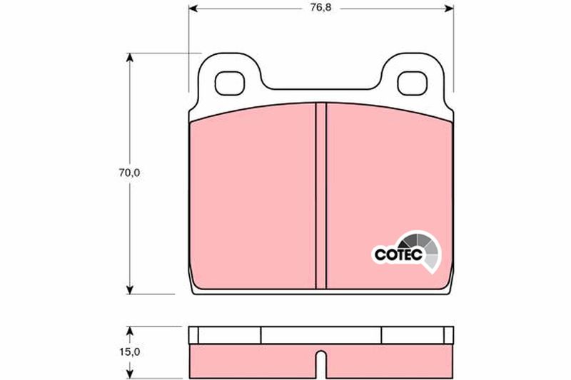 TRW GDB100 Brake Pad Set, disc brake