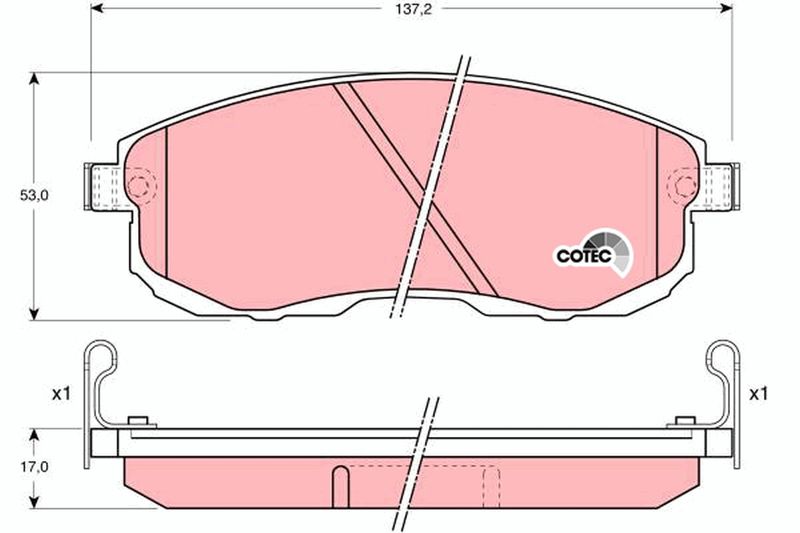 TRW GDB1003 Brake Pad Set, disc brake