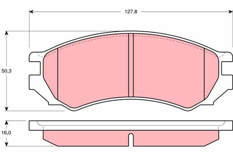 TRW GDB1005 Brake Pad Set, disc brake
