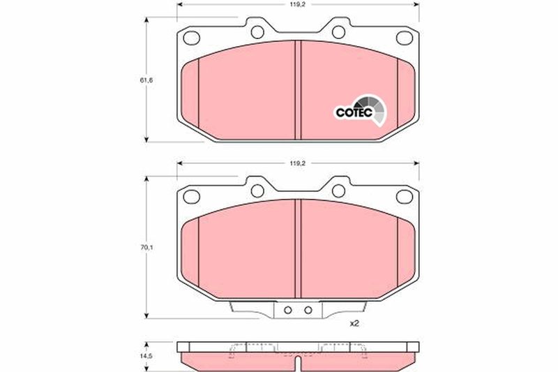 TRW GDB1006 Brake Pad Set, disc brake