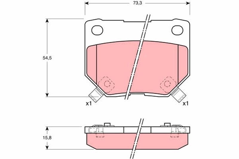 TRW GDB1007 Brake Pad Set, disc brake