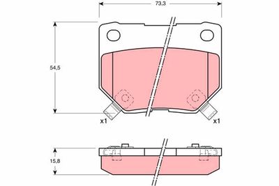 Brake Pad Set, disc brake TRW GDB1007