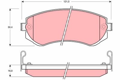 Brake Pad Set, disc brake TRW GDB1009