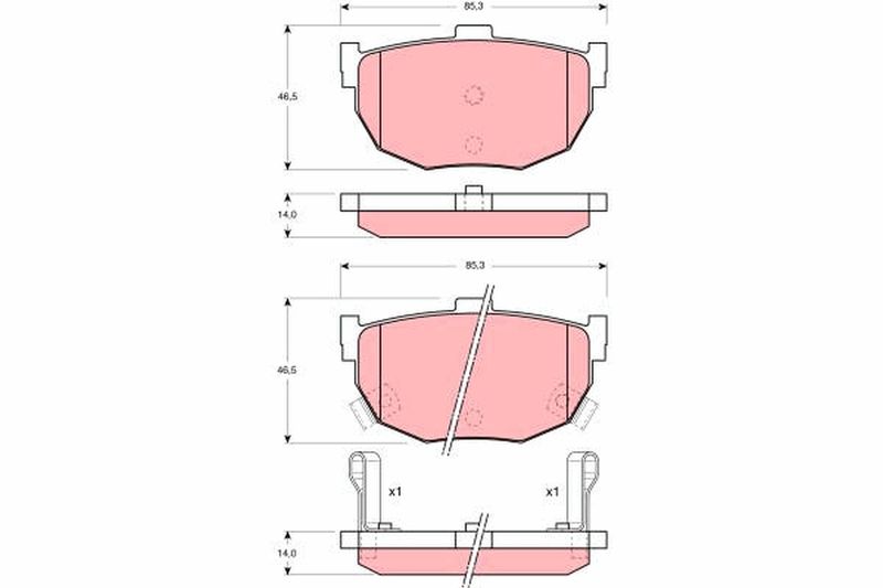 TRW GDB1010 Brake Pad Set, disc brake