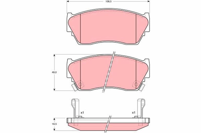 TRW GDB1012 Brake Pad Set, disc brake