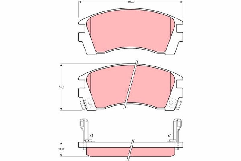 TRW GDB1013 Brake Pad Set, disc brake
