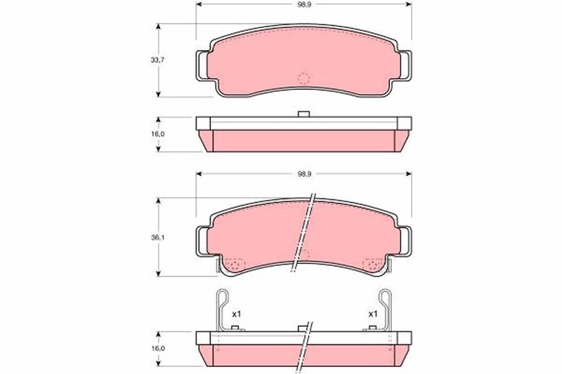 TRW GDB1014 Brake Pad Set, disc brake