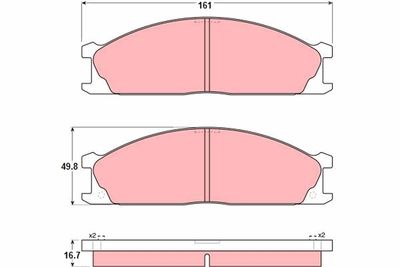 Brake Pad Set, disc brake TRW GDB1017
