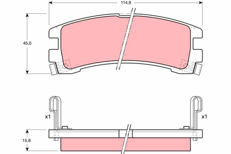 TRW GDB1018 Brake Pad Set, disc brake